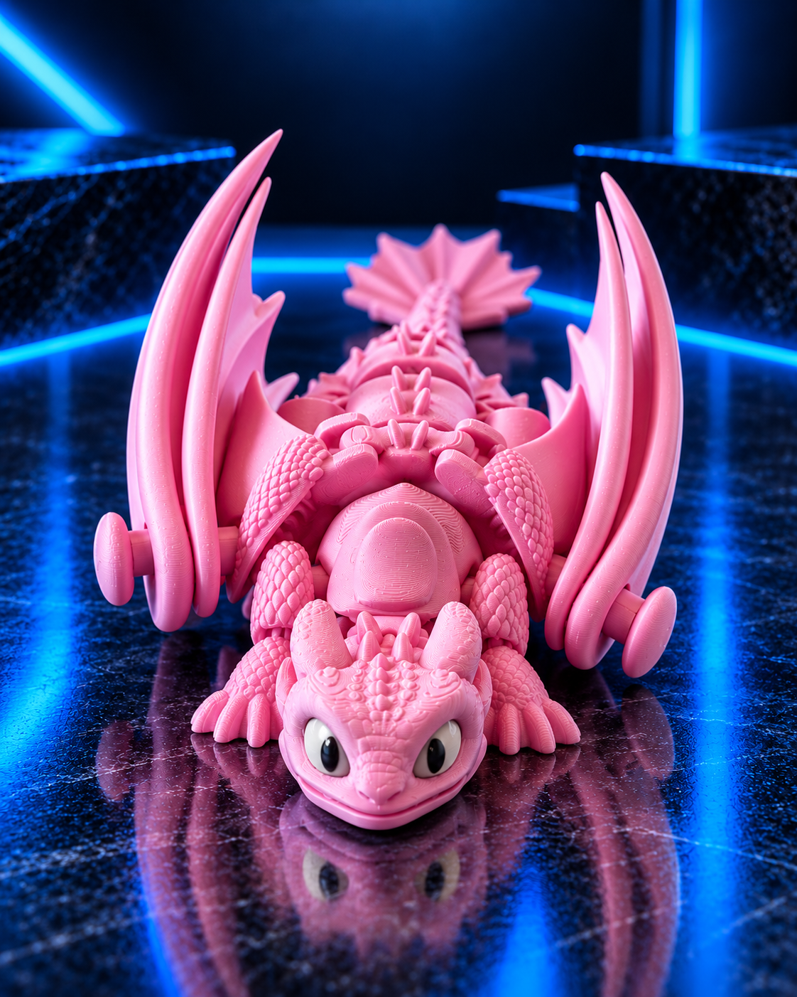Pink flexi dragon – approximately 25 cm