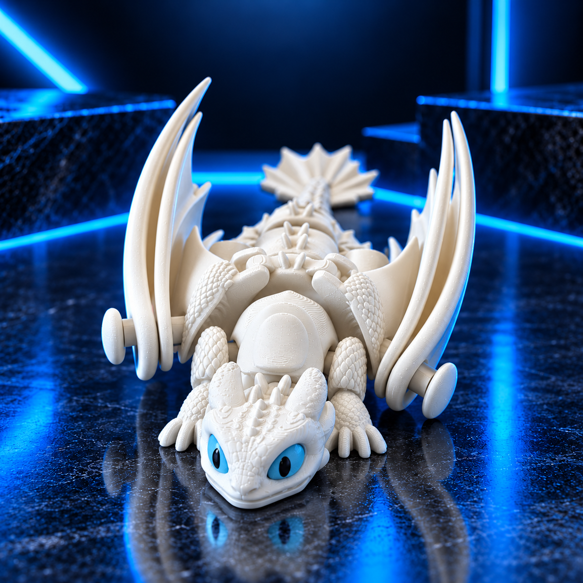 White flexi dragon – approximately 25 cm