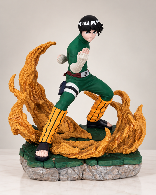 Rock Lee green-clad 31.5 cm statue with golden earth effects